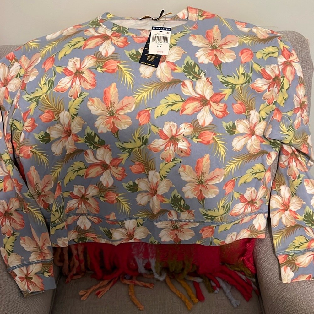 NWT Polo Ralph Lauren Floral Sweatshirt